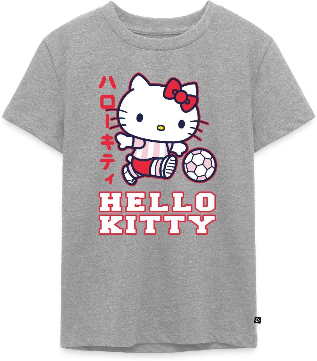 Hello Kitty Speelt Voetbal Premium T Shirt Kinderen
