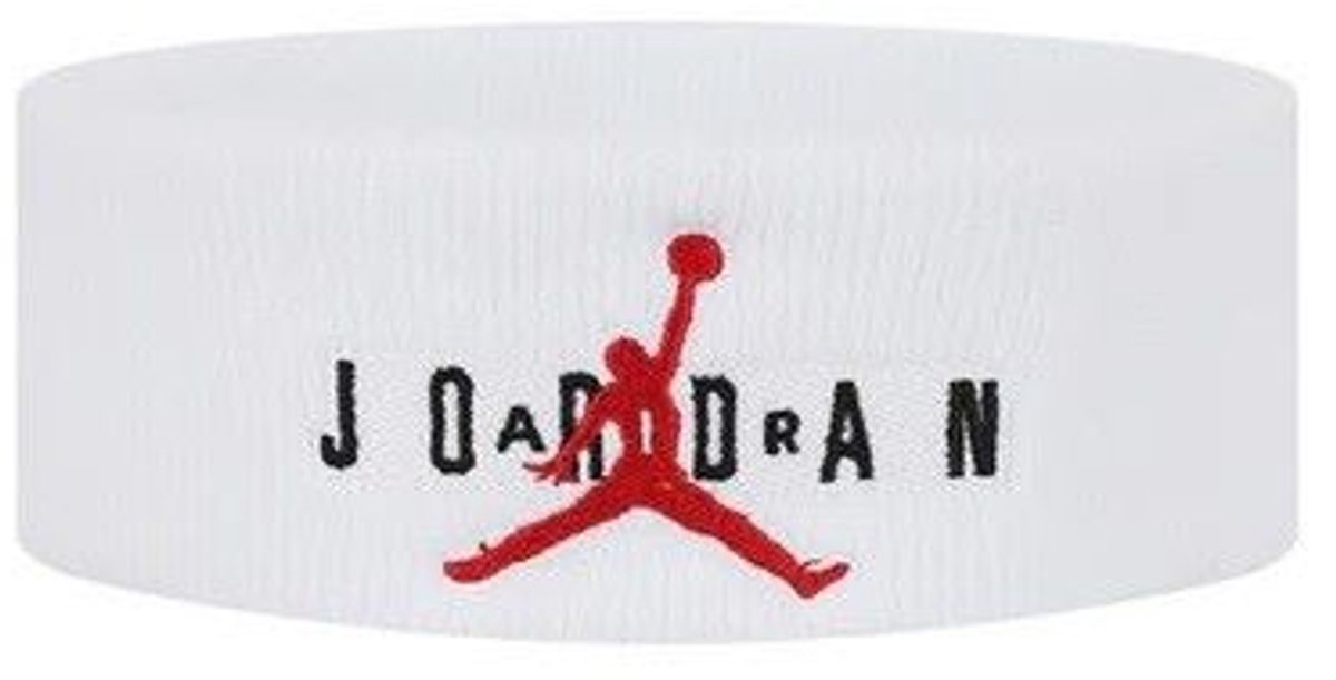 Nike Jordan Jumpman Terry Hoofdband Unisex Sport Haarband Wit