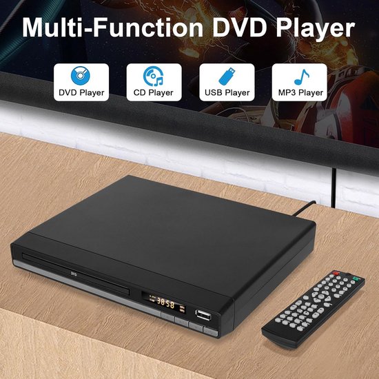 Dvd Speler - Mediabox - Films Kijken - Regiovrij Afspelen - 1080p Upscaling - Zwart — afbeelding 4