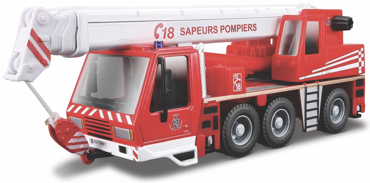 Bburago Crane - Modelauto - Schaal 1:50 - Rood/Wit