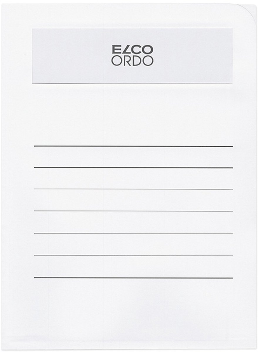 Elco Volumino - L-map met venster A4 50 stuks - 231 x 313 mm Wit- EO-29498-10