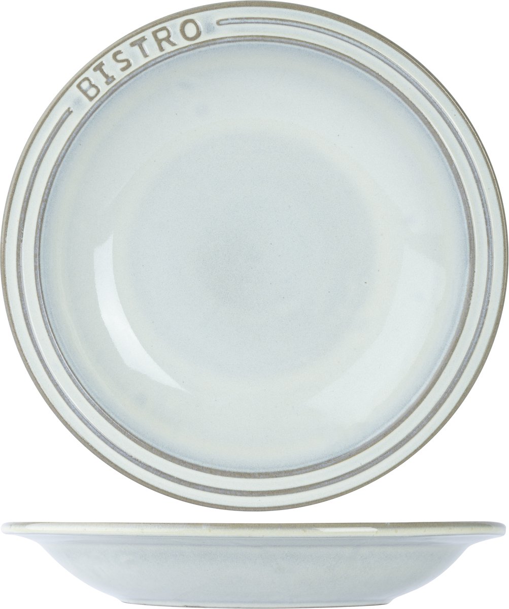 Cosy&Trendy Bistro Vintage White Diep Bord - Ø26cm - Set-6