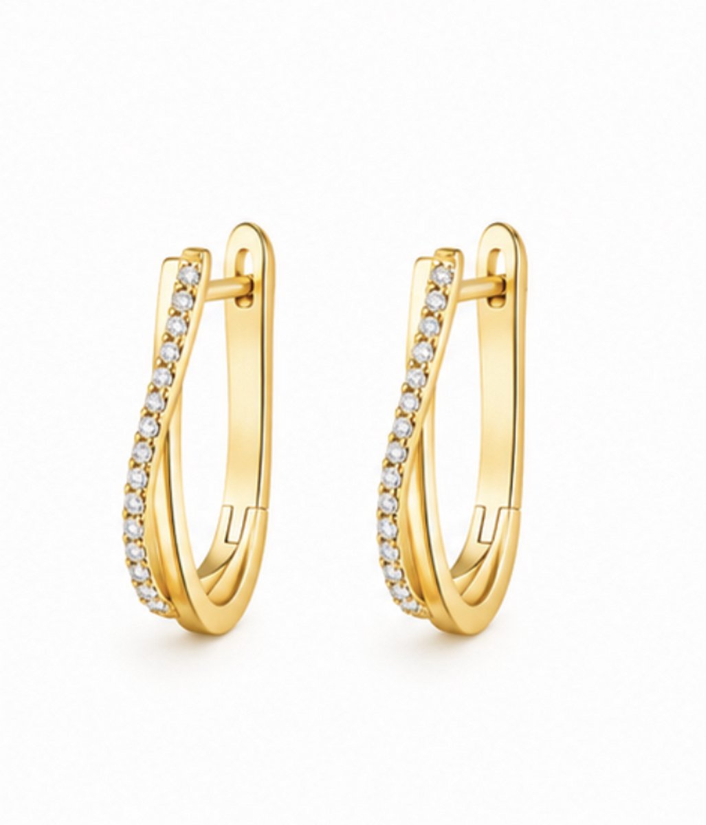 Oorbellen- Goudkleurig - Verguld - Roestvrijstalen oorbellen - sieraden – Cadeau tip – Hip - Trendy