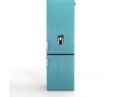 Nunki Large H2O – Koel-vriescombinatie – Waterdispenser – E-klasse – 268 liter – Front Sky Blue Gloss