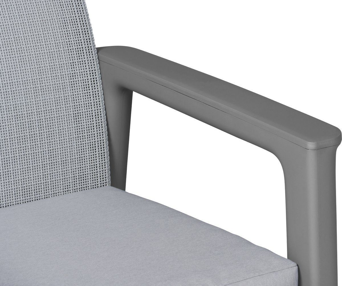 Keter Scandi Linea Loungestoel - 2 stuks - Lichtgrijs thumbnail 2