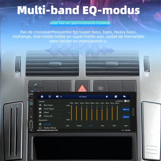 Autoradio Universeel - 6,9 Inch HD Touchscreen - Apple Carplay & Android Auto (Draadloos) - Bluetooth, USB, USB-C & MP5 - AHD Achteruitrijcamera, Stuurwieladapter & Externe Microfoon