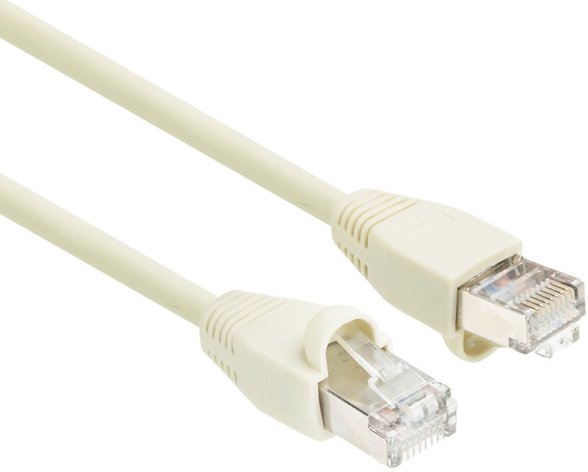 ACT IB7015 Patchkabel SF/UTP CAT5E | Snagless | RJ45 connectoren | Ivoor | 15 meter