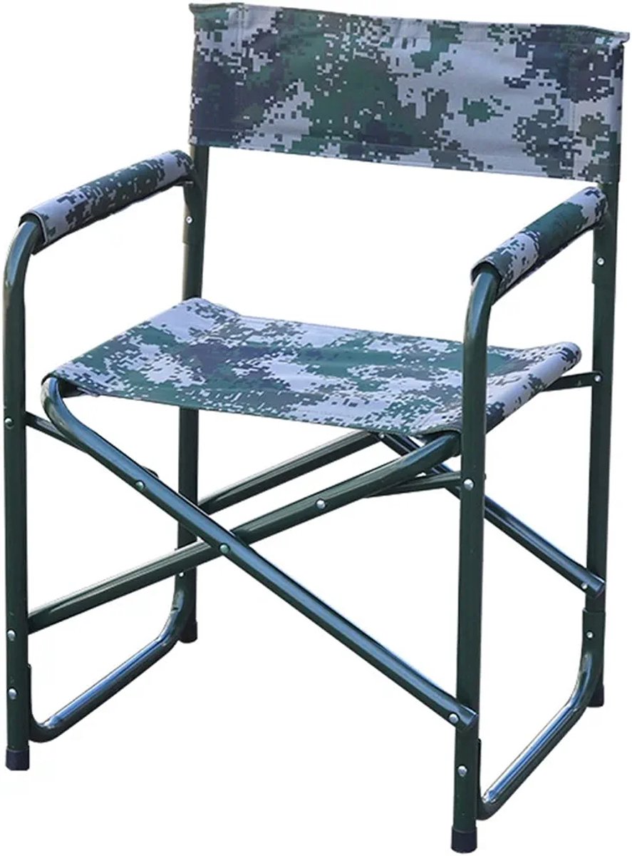 Klapstoel Camouflage - Regisseursstoel - Compact & Lichtgewicht - Groen Leger - Campingstoel