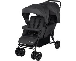 Kinderwagen Tandem Duo, Vanaf Geboorte tot 4 Jaar, 0-22 kg per Zitplaats, Verstelbare Zitting, Mineral Graphite