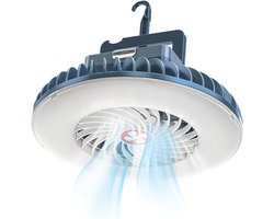 LED Campinglamp met Ventilator – Oplaadbaar via USB, 2-in-1 Outdoor Lamp & Powerbank