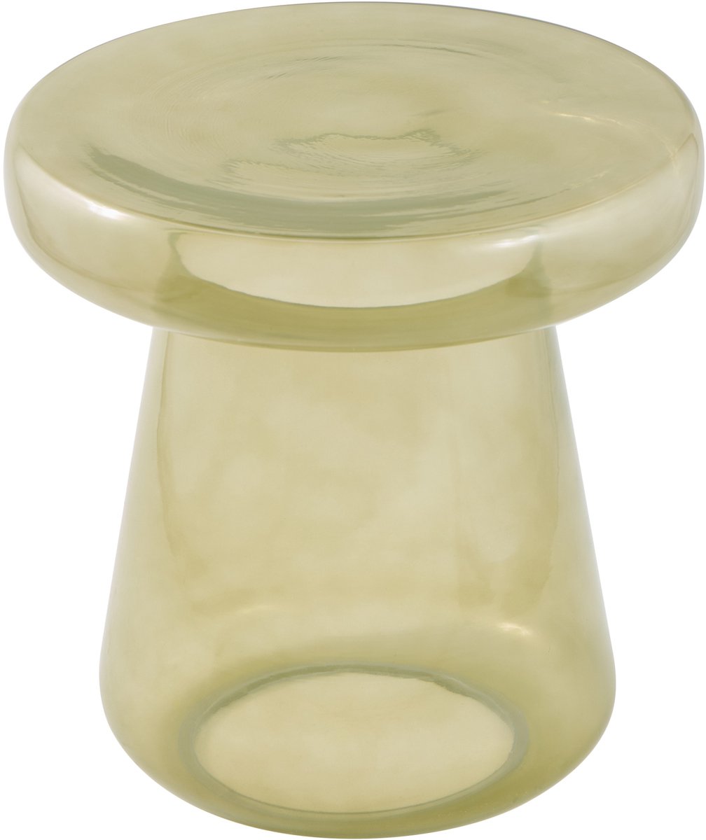 Woonexpress Bijzettafel Stella Rond Glas - Olijfgroen - Modern Design