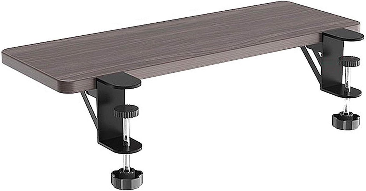 Bureau Verlengstuk - Werkplek Lade - Comfortabel Werken - Opklapbaar Ontwerp - 75 cm Breed - Houtkleur