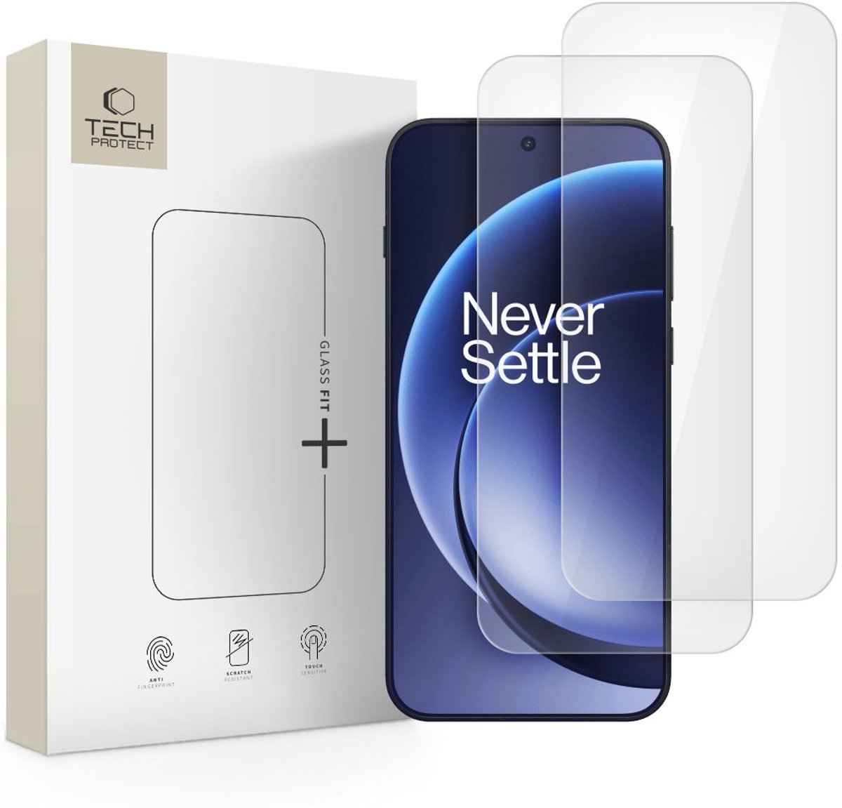 Tech-Protect Gehard Glas Fit+ 2-Pack Voor Oneplus 15 Schermbescherming