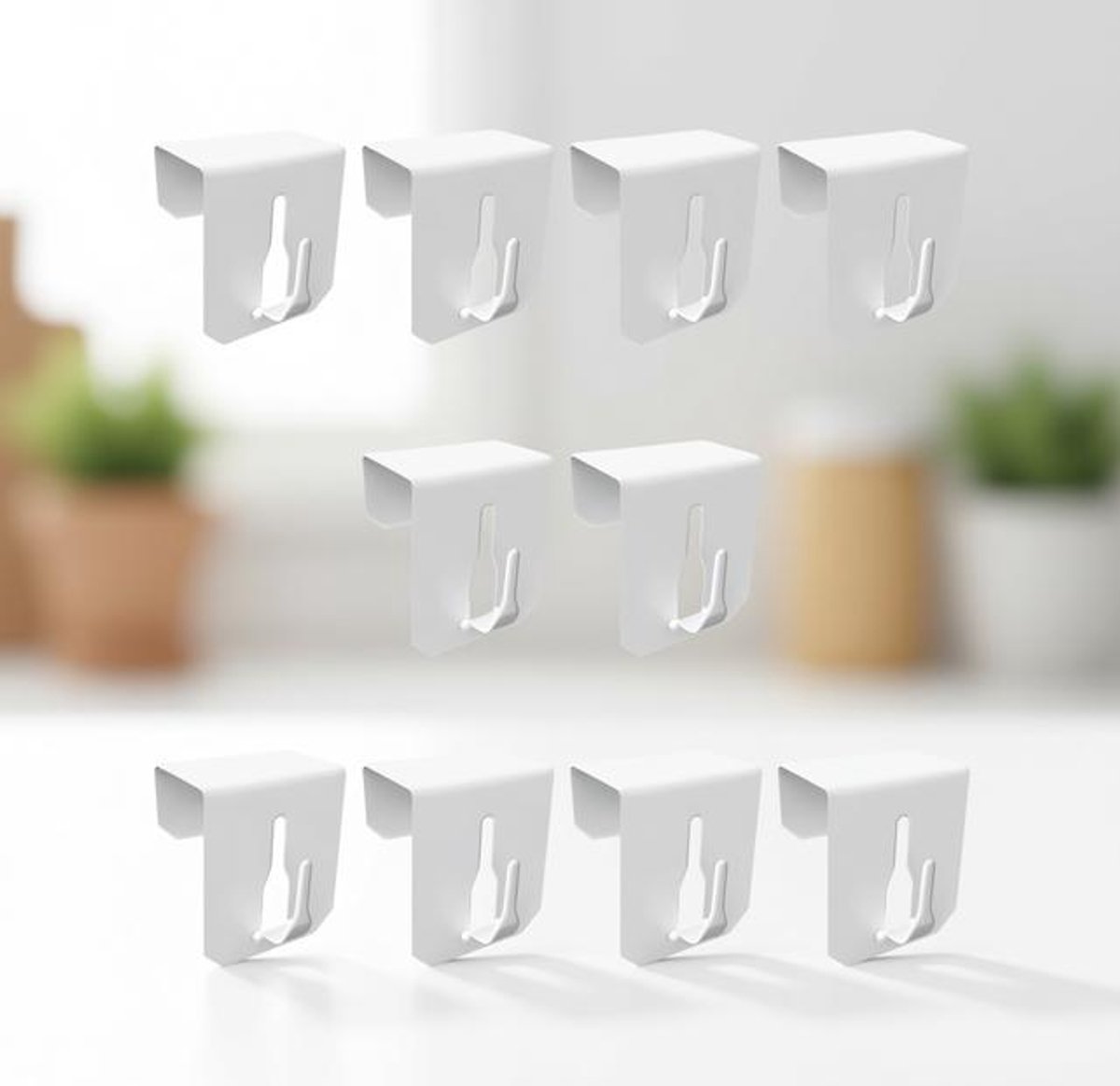 Maison Elara - 10 stuks raamhaken voor decoratie, klembereik 21 mm