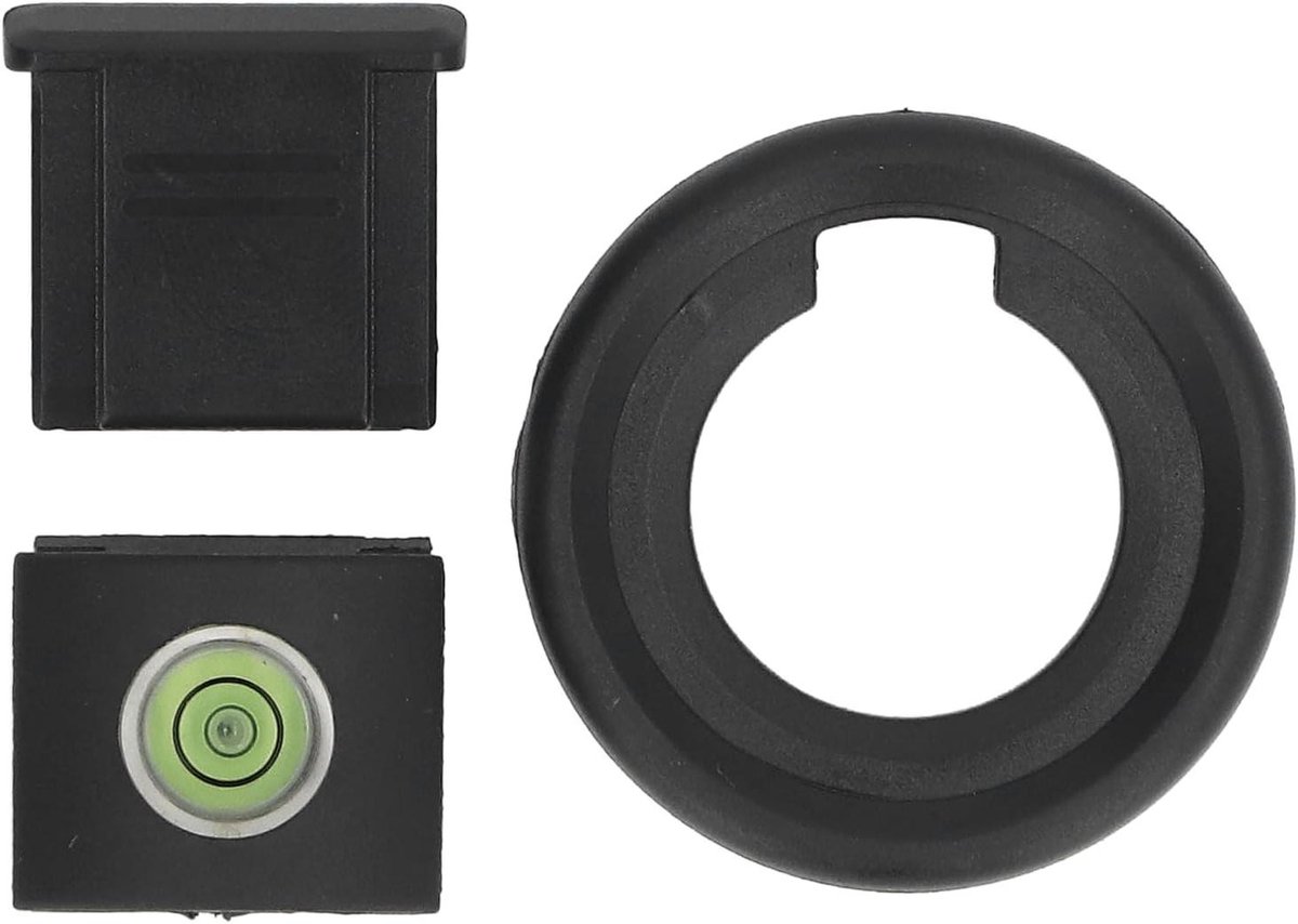 Camera Oogschelp - Zoeker Eye Cup - Betere Observatie - Met Waterpas - 11 x 7 x 1 cm - Zwart