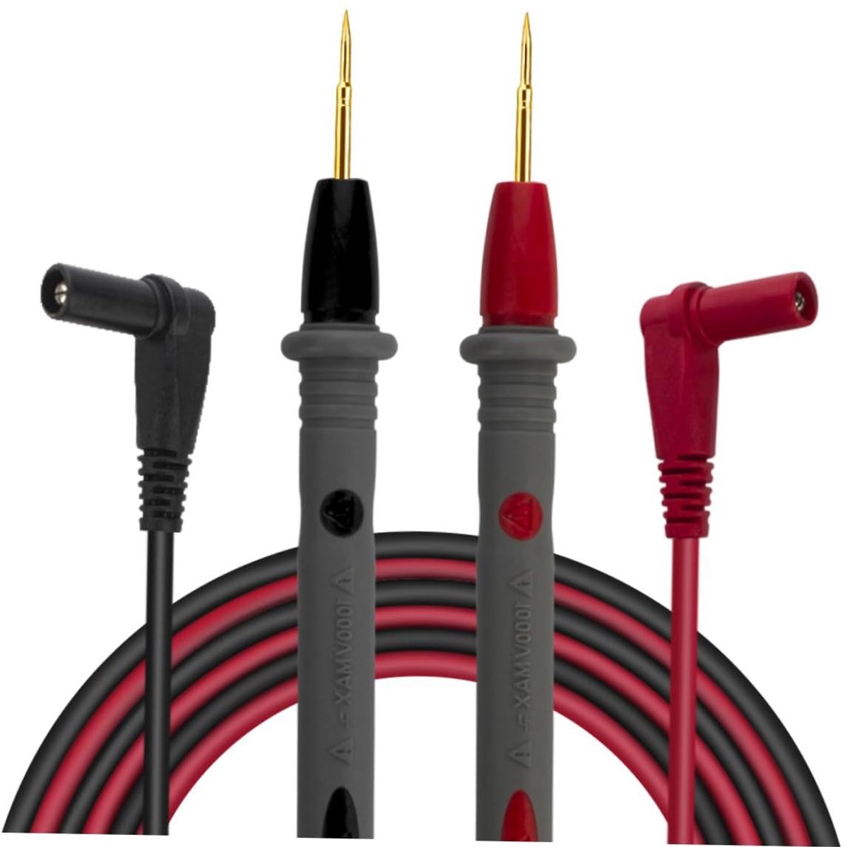 Multimeter Testkabel Set - Meetkabels Probes - Elektronica Testen - Universeel Compatibel - 15 cm - Zwart