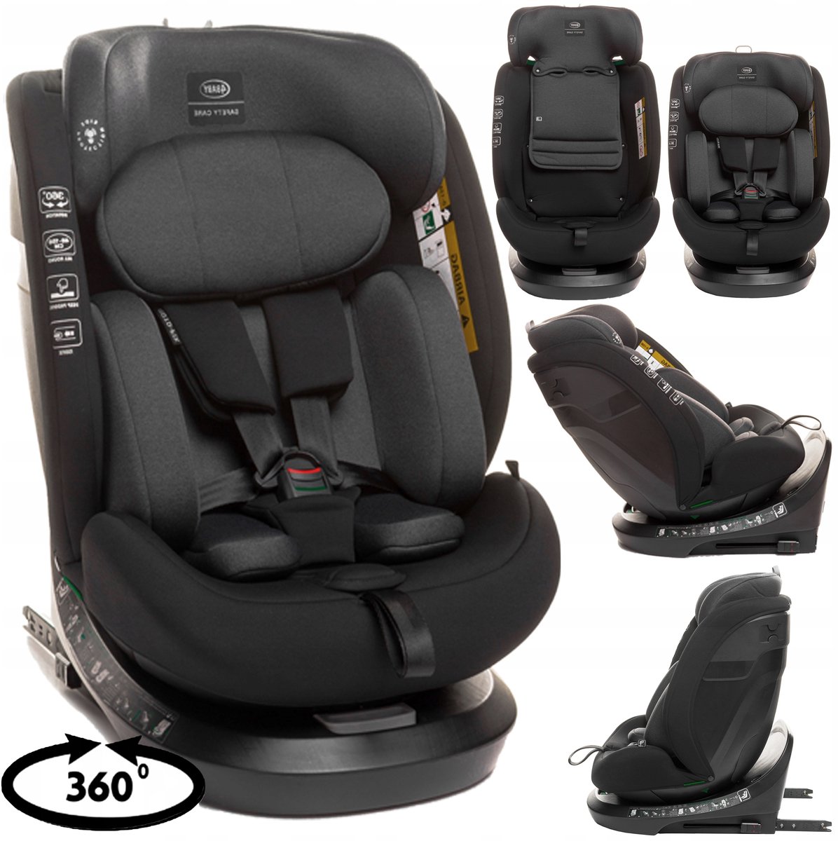 4Baby Roto-Fix i-Size autostoel 0-36 kg, 360° draaibaar, ISOFIX