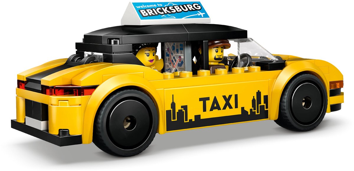 LEGO® City Gele Taxi - Modelautobouwset met 2 Minifiguren - Klassieke Speelgoedtaxi - 60487 — afbeelding 24