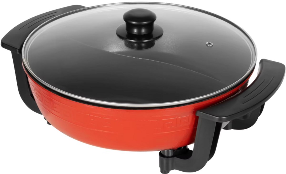 Cherrys Finds - Elektrische Hete Pot - Hotpot - Hotpot Electrisch - Hotpot Pan - Multifunctionele Kookpan - 6L Capaciteit - 5 Temperatuurstanden - 1360W Vermogen - Antiaanbaklaag