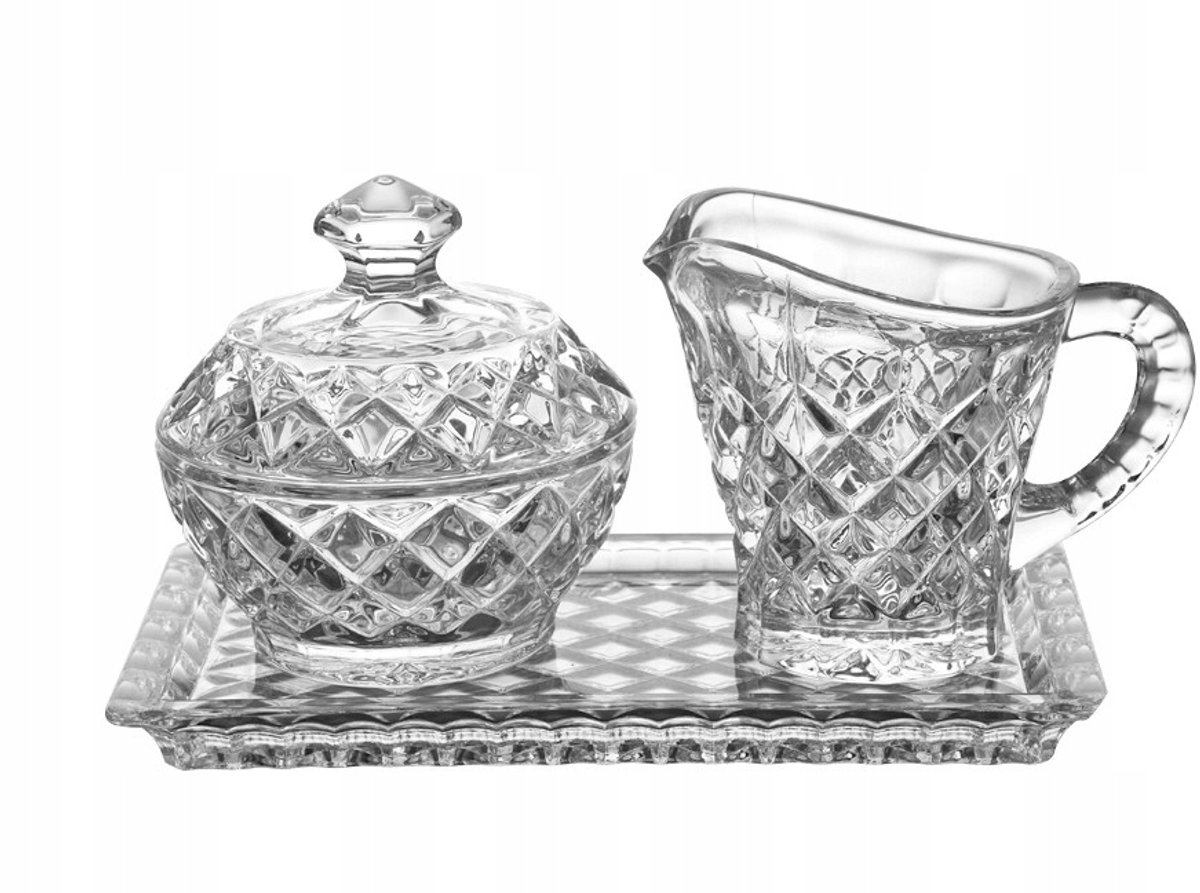 Bohemia Kristallen Serveerset met Dienblad - Elegante Cadeau