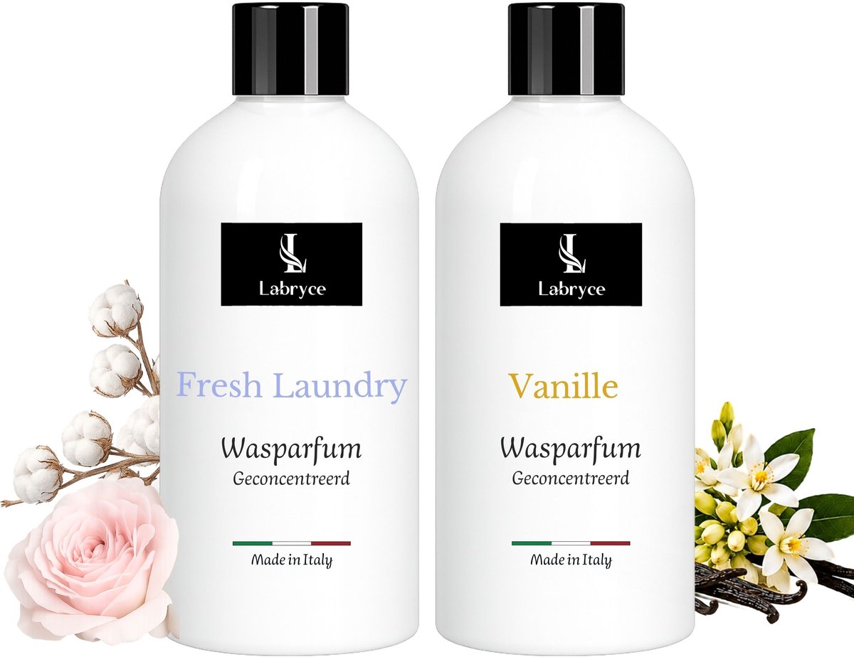 Labryce Wasparfum - Fresh Laundry & Vanille - 2 x 250 ml - Duo Pakket