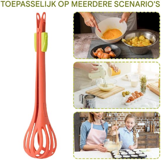 Handmixer - Keukenmixer Klopper - Beslag Maken - Vaatwasserbestendig - Compact Formaat - Oranje — afbeelding 5