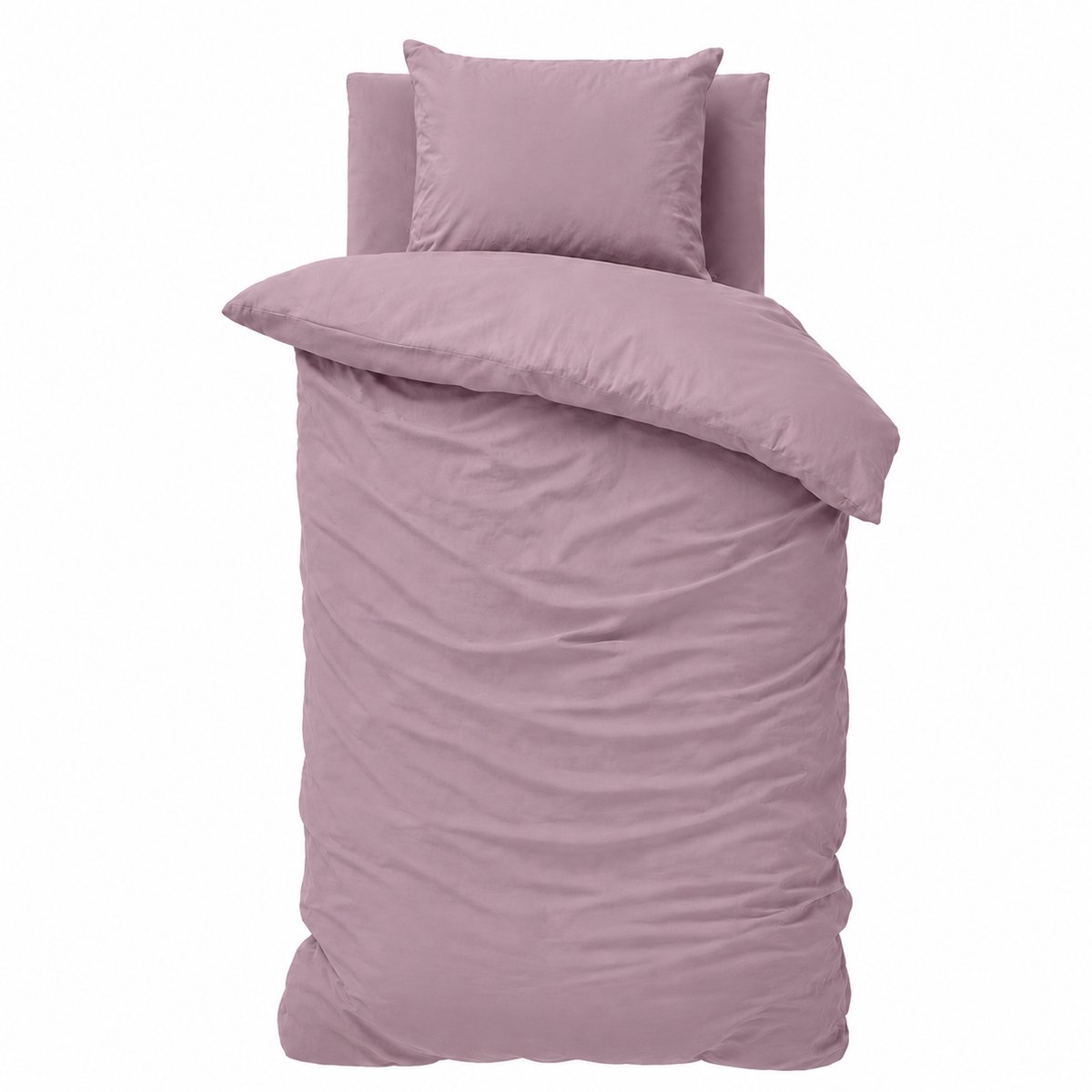 Decoware Ledikant Dekbedovertrek Uni 100x135 cm - Roze - Katoen - Voor Ledikant - Met Kussensloop
