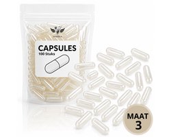 Vestifex® Lege Capsules Maat 3 - 100 Stuks - Gelatine - Capsules - Vegetarisch - DIY