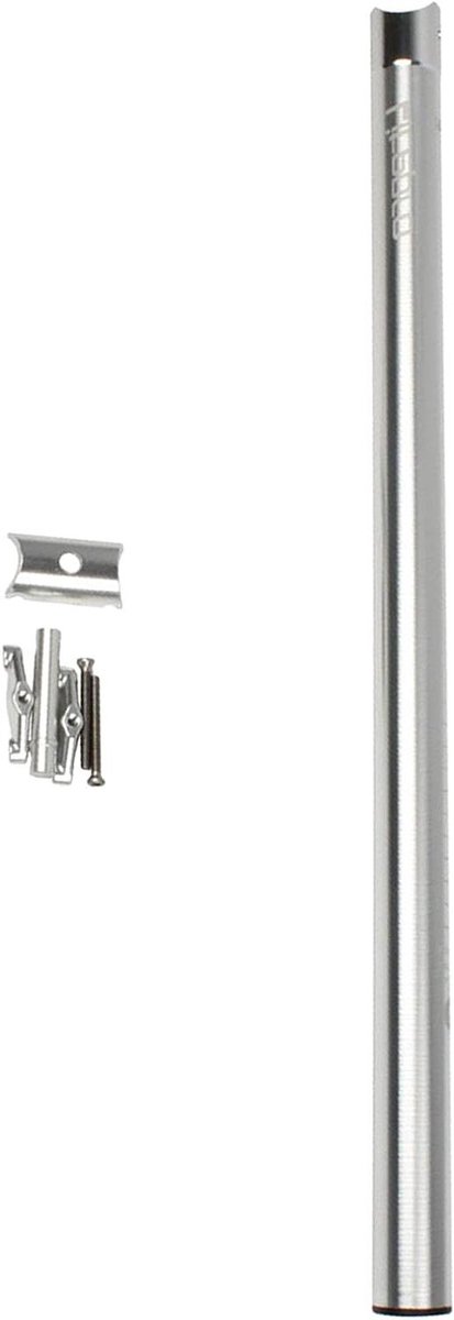 Zadelpen Aluminium - Fiets Onderdeel - Comfortabel Fietsen - Traploos Verstelbaar - 31.8 mm Diameter - Zilver