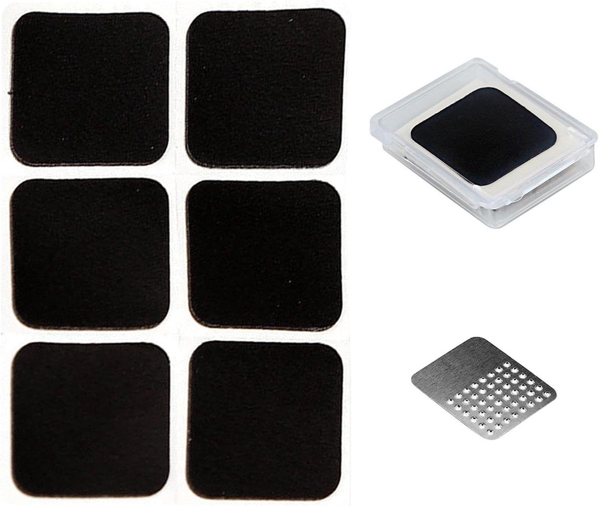 Fietsband reparatieset - Binnenband patches - Band repareren - Robuuste zelfklevende pleisters - 6 stuks - Zwart
