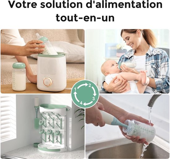 Ulisem - Moedermelk Bewaarflès 300ml - Koelkast & Vriezer Geschikt - BPA Vrij - Ergonomisch Ontwerp - 4PCS — afbeelding 5