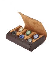 Luxe Horloge Rol 6 Stuks | Horlogedoos | Horloge Etui Leer | Watch Roll | Horloge Houder Sieradendoos | Horloge Opbergdoos Heren