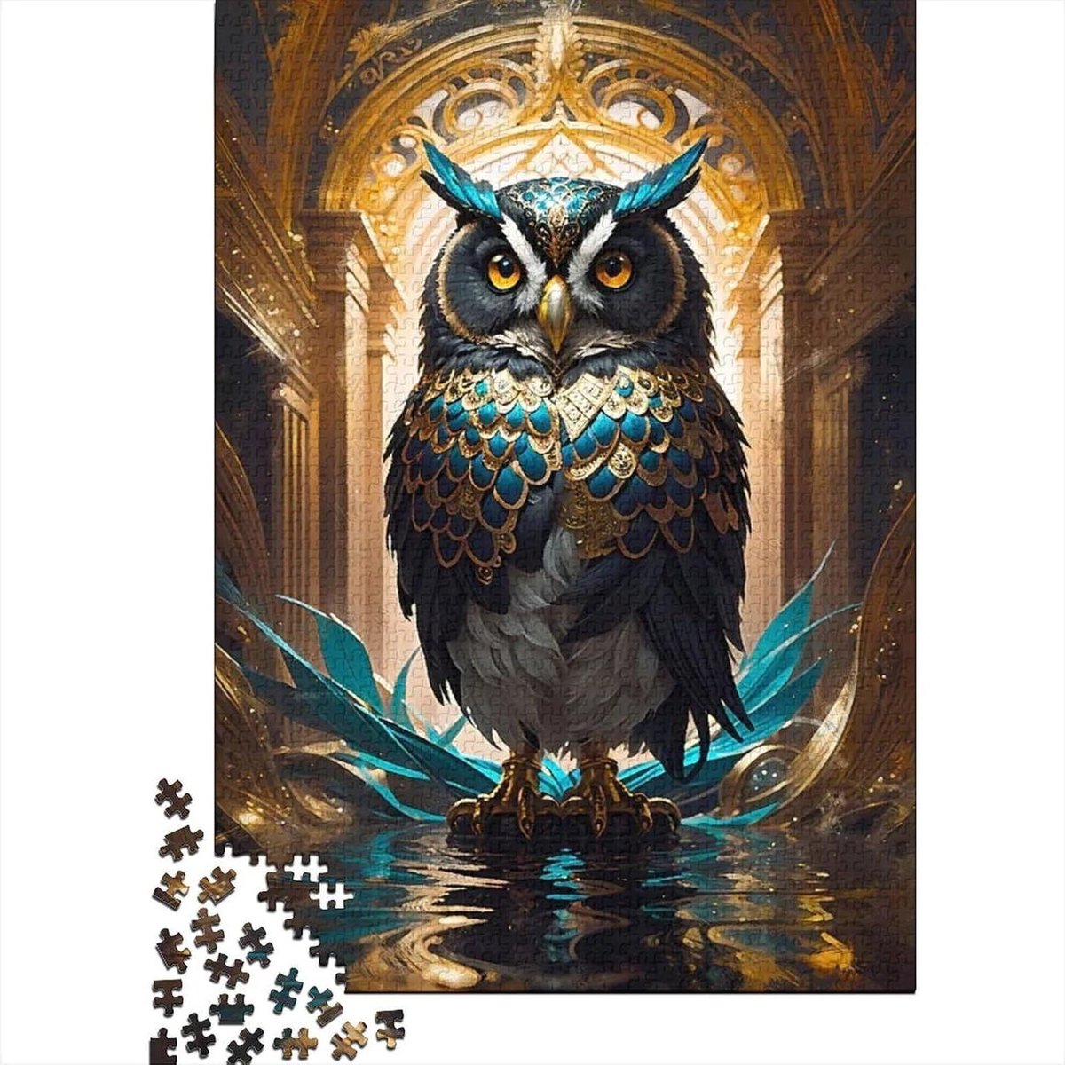 Puzzel Volwassenen - Legpuzzel Uil - Ontspanning Thuis - 1000 Stukjes - 70 x 50 cm - Multicolor