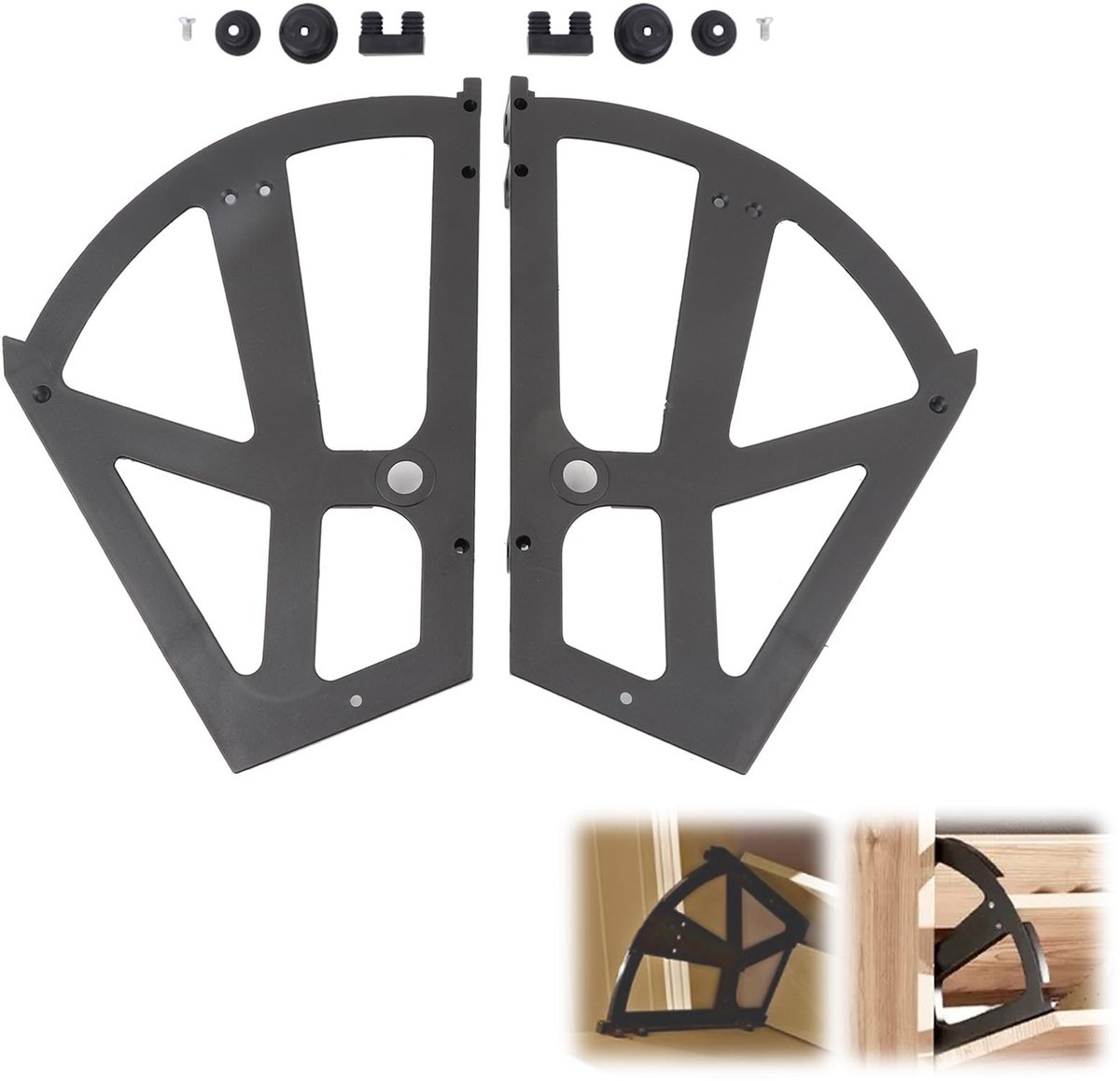 LIVIA HOME- Scharnieren voor Schoenenrek - Inklapbaar Frame - ABS-Kunststof - Montageonderdelen - Verhoogt Capaciteit - Eenvoudige Installatie