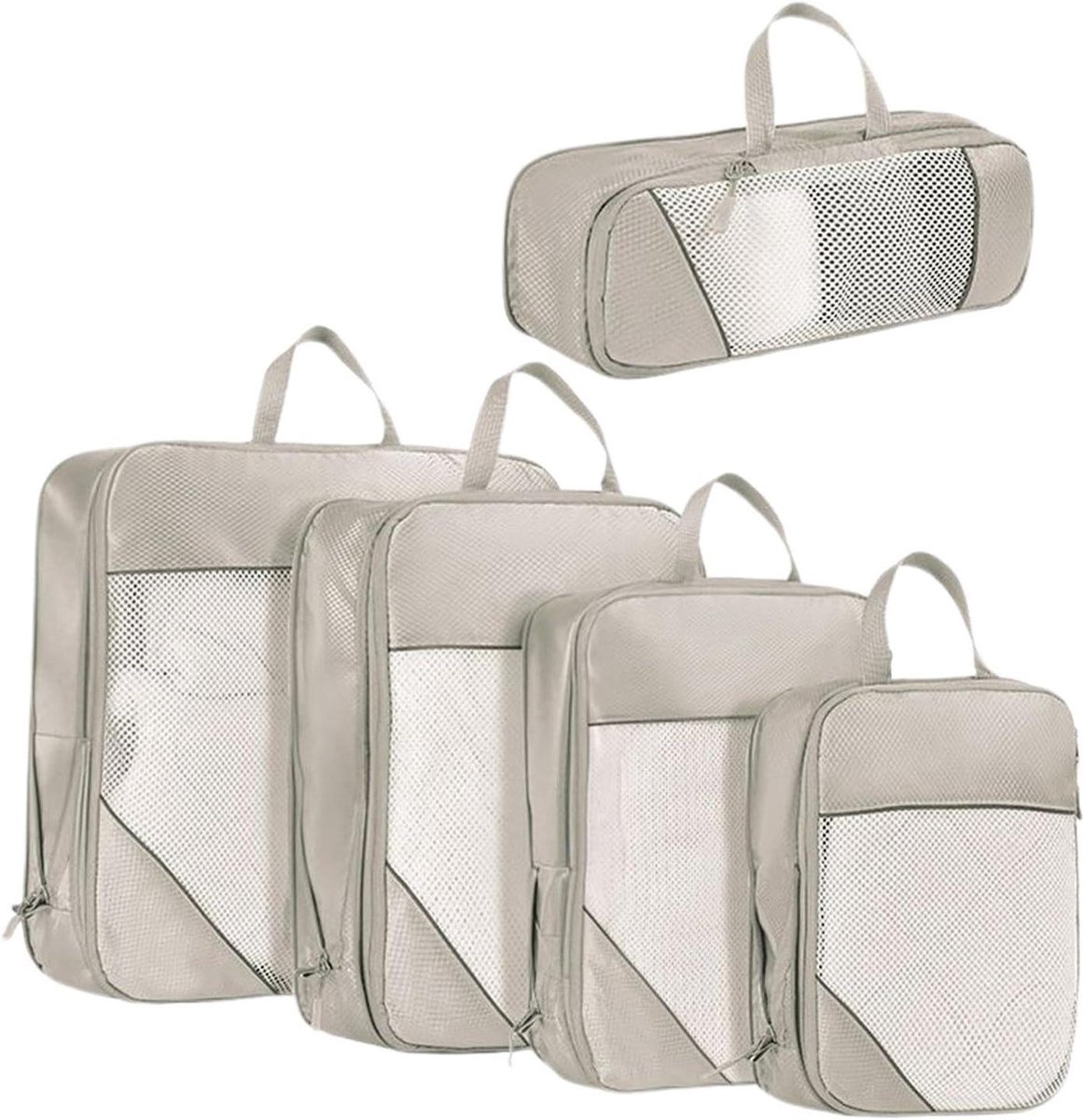 Compressie Zakken - Opbergtas Koffer - Reis Organisatie - Ruimtebesparend Ontwerp - 34 x 24 cm - Beige