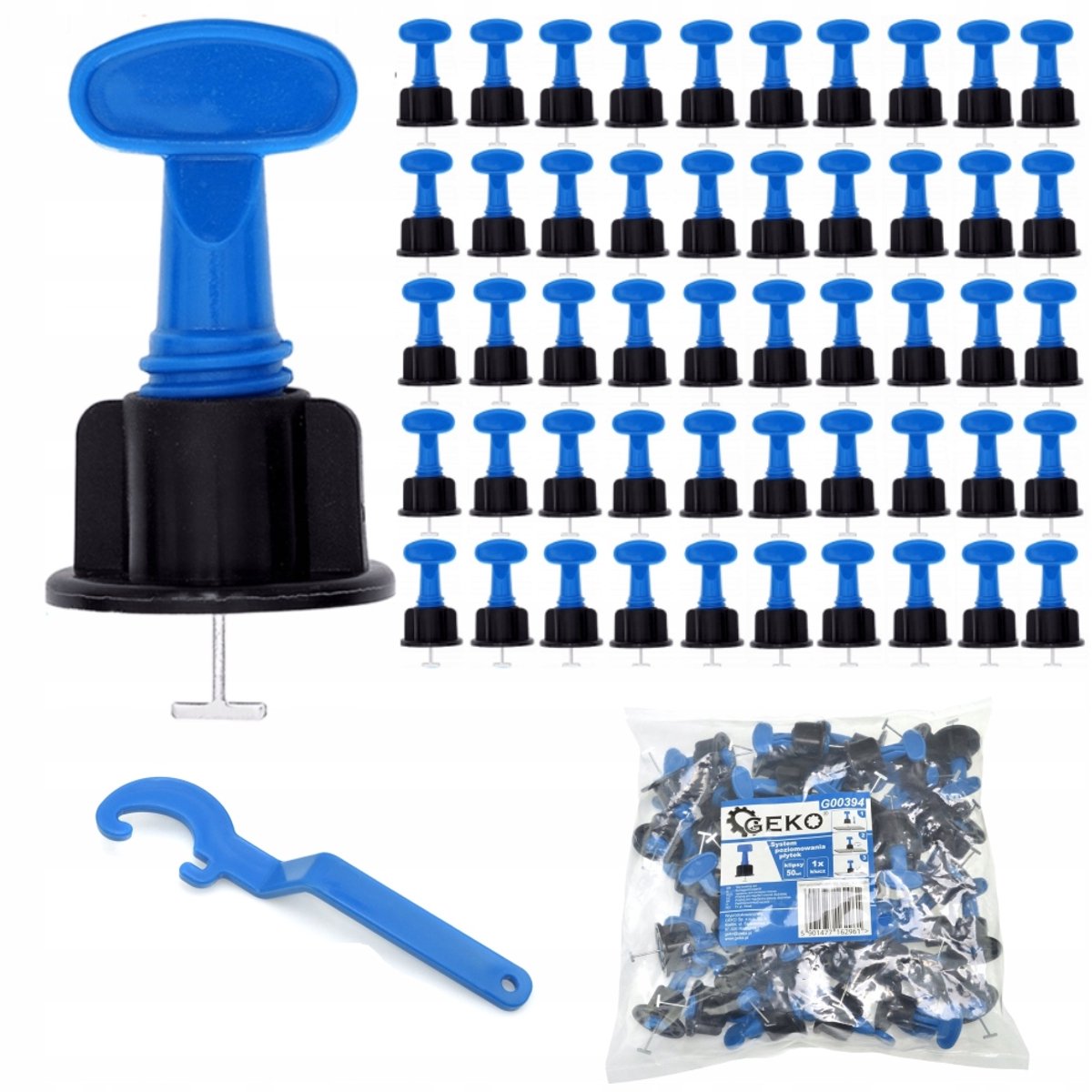 Herbruikbaar Tegel Leveling Systeem: 50 Clips + Sleutel