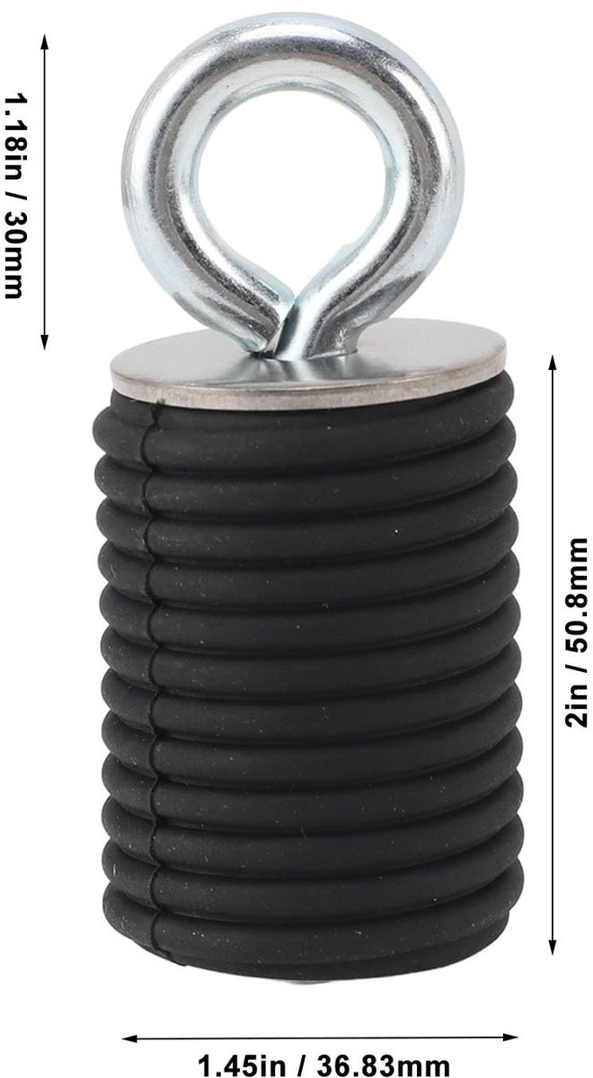 Dailygoods- Ankers 4 Stuks - Vervangingsankers - Rubber/Roestvrij Staal - Geschikt voor 1.45 Inch Gaten - Perfecte Pasvorm - Universeel Gebruik - Bevestigingsankers
