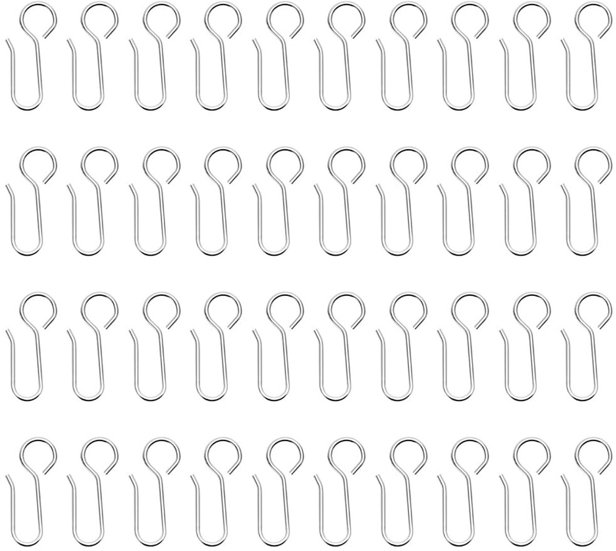 Dailygoods- Gordijn Haken 50 Stuks - Metalen Gordijn Haken - Roestvrij Staal - S-vormige Haken - Stevig en Duurzaam - Geschikt voor Gordijnroeden - Gordijnhaken