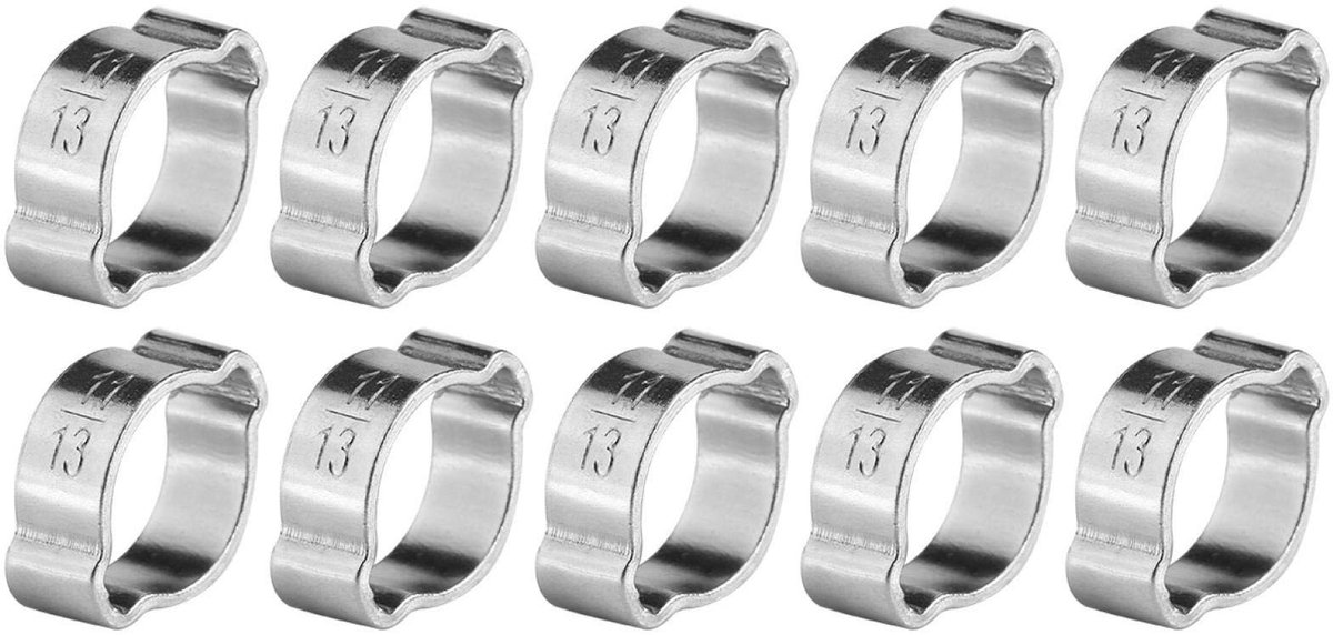 JHUBERS- Slangklemmen Assortiment - RVS Slangklemmen - 10 Stuks - 5-23mm - Voor Slangen en Buizen - Perfect voor Auto en Sanitair - Slangklem
