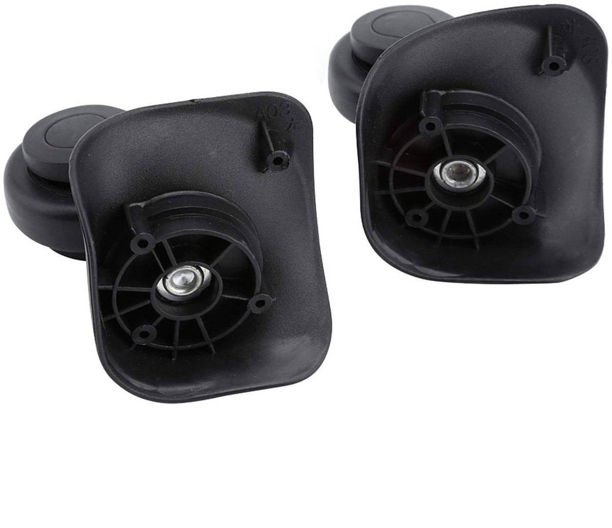 JHUBERS- Vervangwiel Hoogwaardige PVC - Dubbele Roller - Zwenkwiel - Vervangwiel Koffer - Trolley - Eenvoudig te Installeren - Bagagewiel
