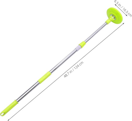 Mopsteel Vervanging - Draai Mop Steel - Vloeren Schoonmaken - Duurzaam Ontwerp - 91 cm Lengte - Groen — afbeelding 2