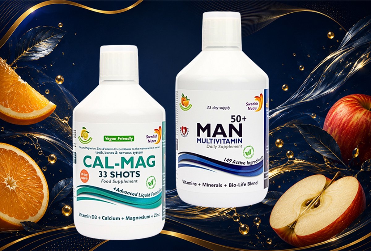 CalciumMagnesium & Man 50+ multivitamine, Al deze ingrediënten en nutriënten zorgen voor een verbetering van energie en uithoudingsvermogen. Deze blend valt onder de Multivitaminen and is nog eens gemixt met ijzer, amino