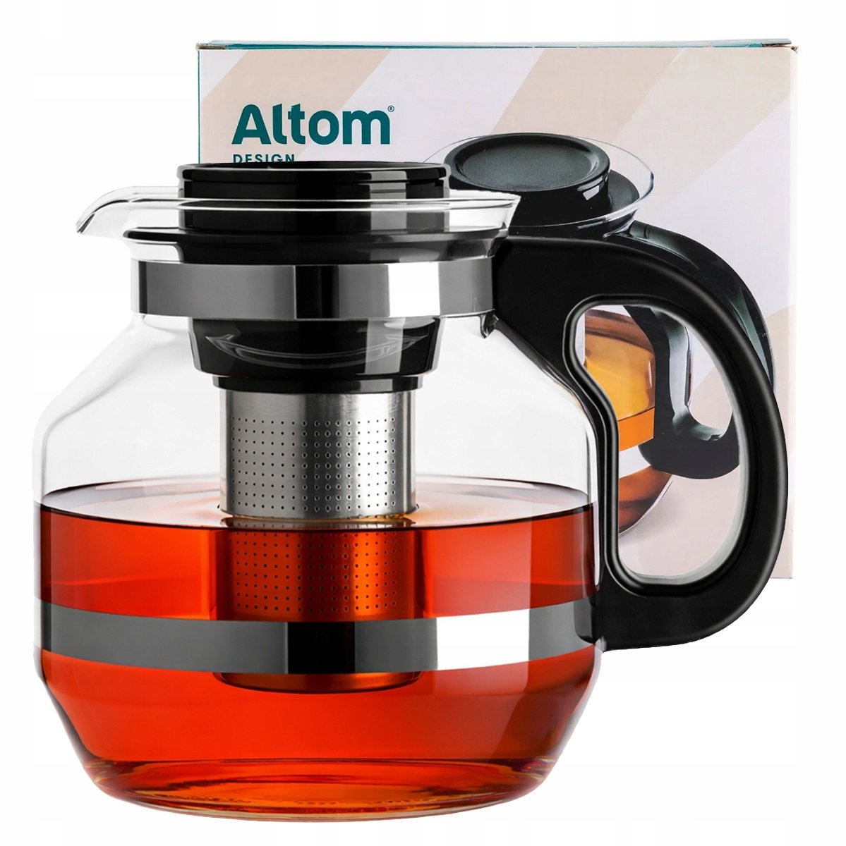 Altom Design Sencha Glazen Theepot met Zetgroep 2,2L