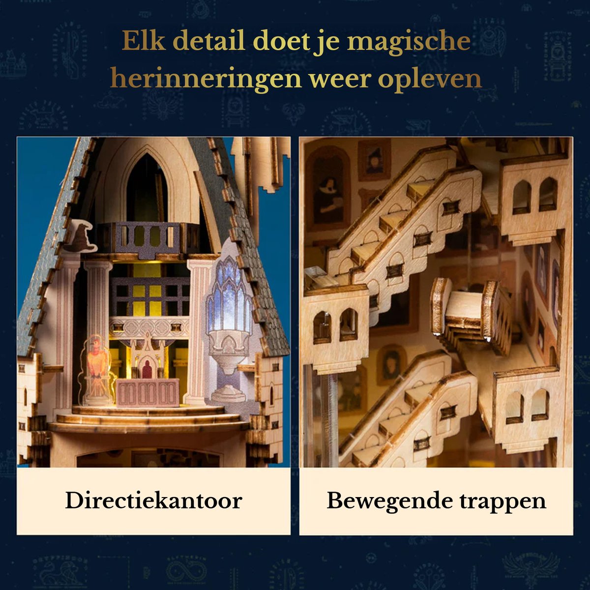 Harry Potter Hogwarts Astronomy Tower - Modelbouwpakket - Houten 3D Puzzel - Bouwpakket - Constructiespeelgoed - DIY Pakket Hout - Bouwset - Modelbouw voor Volwassenen en Kinderen - Miniatuur — afbeelding 10