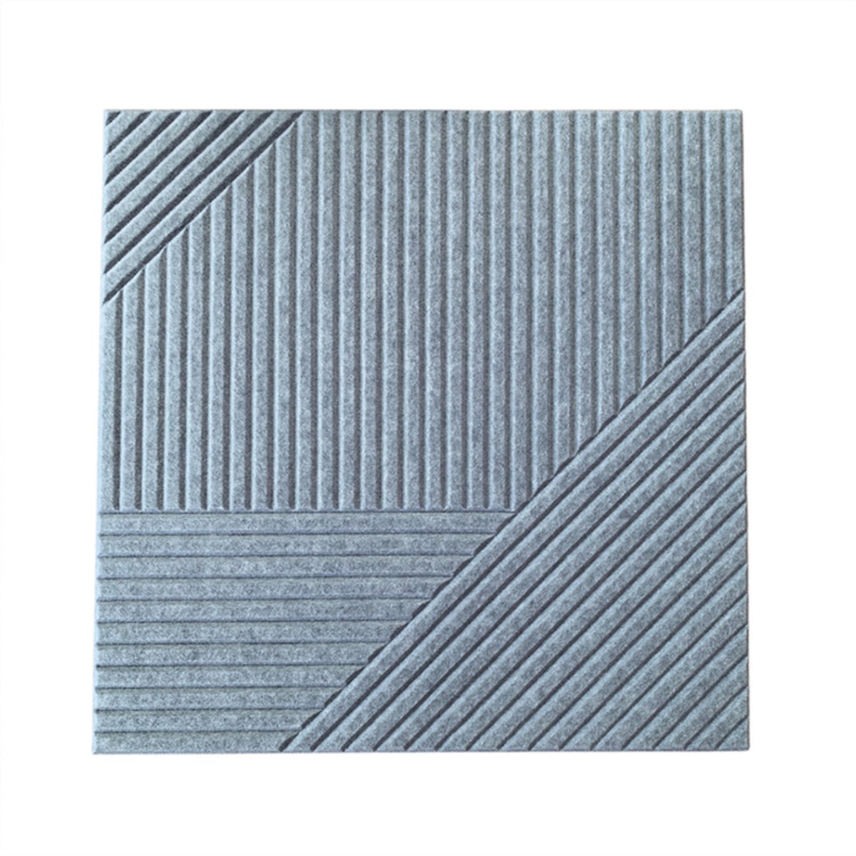IVOL Akoestisch wandpaneel - 5 stuks - 60x60cm - Vilt - Geometrisch motief Antraciet - Wandpanelen