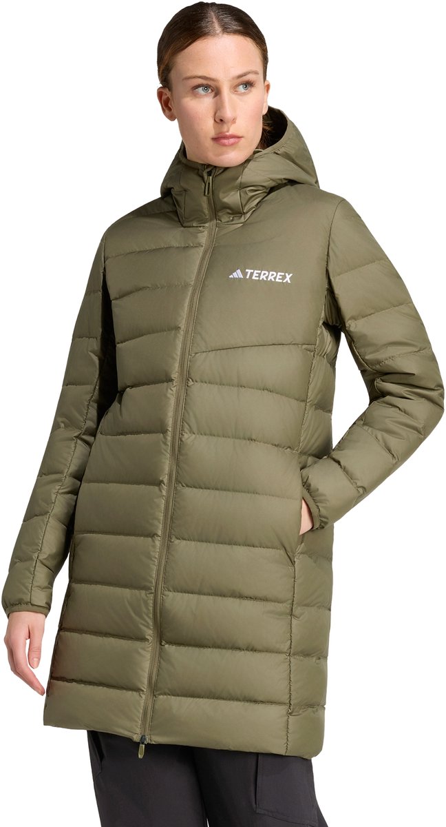 Adidas Terrex Terrex Multi Lichte Donsparka Met Capuchon 2.0 Dames Groen