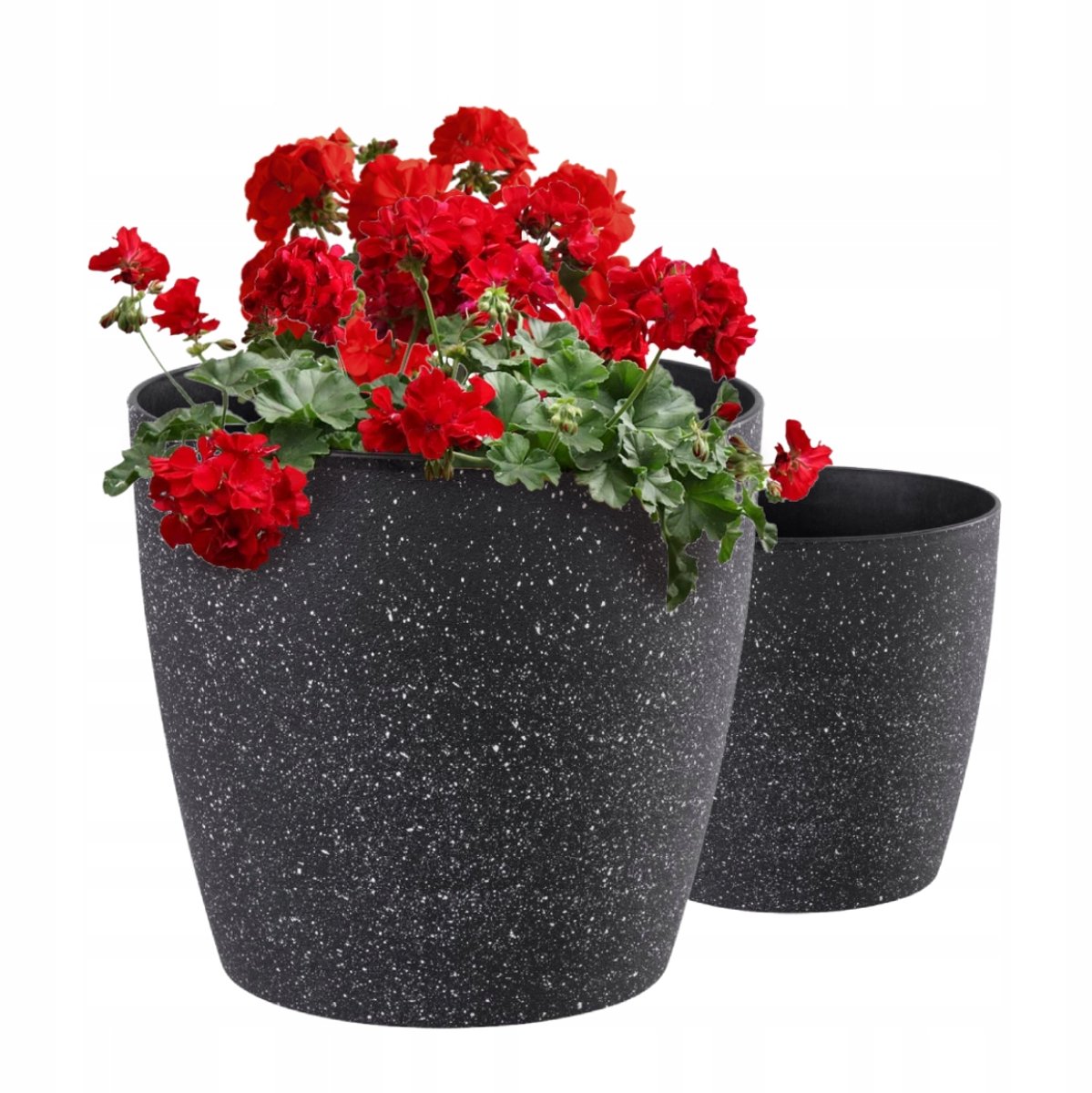 Strend Pro Bloempot Steenlook Zwart 35x35x35 cm