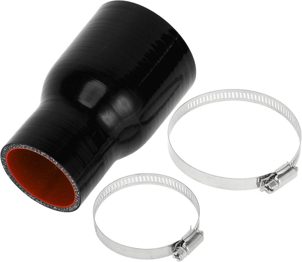 Dailygoods- Silicone Slang 4-Laags - Rechte Koppeling - Binnendiameter 51mm - Lengte 127mm - Temperatuur tot 300℃ - Geschikt voor Koelvloeistof - Koelslang