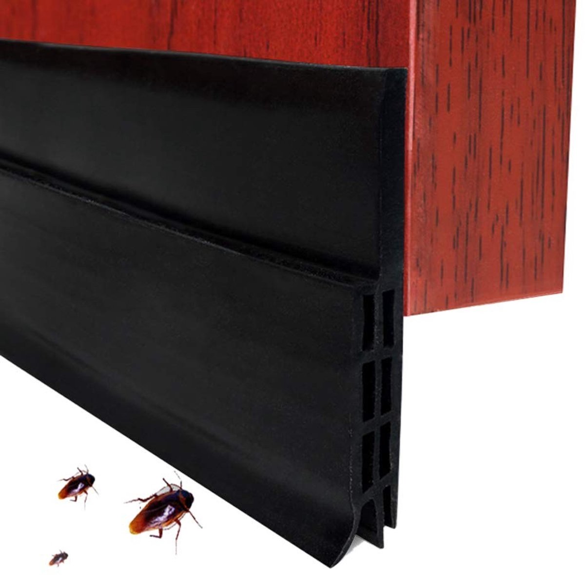 Dailygoods- Deurrubber - Milieuvriendelijk Siliconen - Drie-laags Geluidsisolatie - Waterdichte Plakband - Insectenwerend - Eenvoudige Installatie 100 x 5 cm - Deurseal