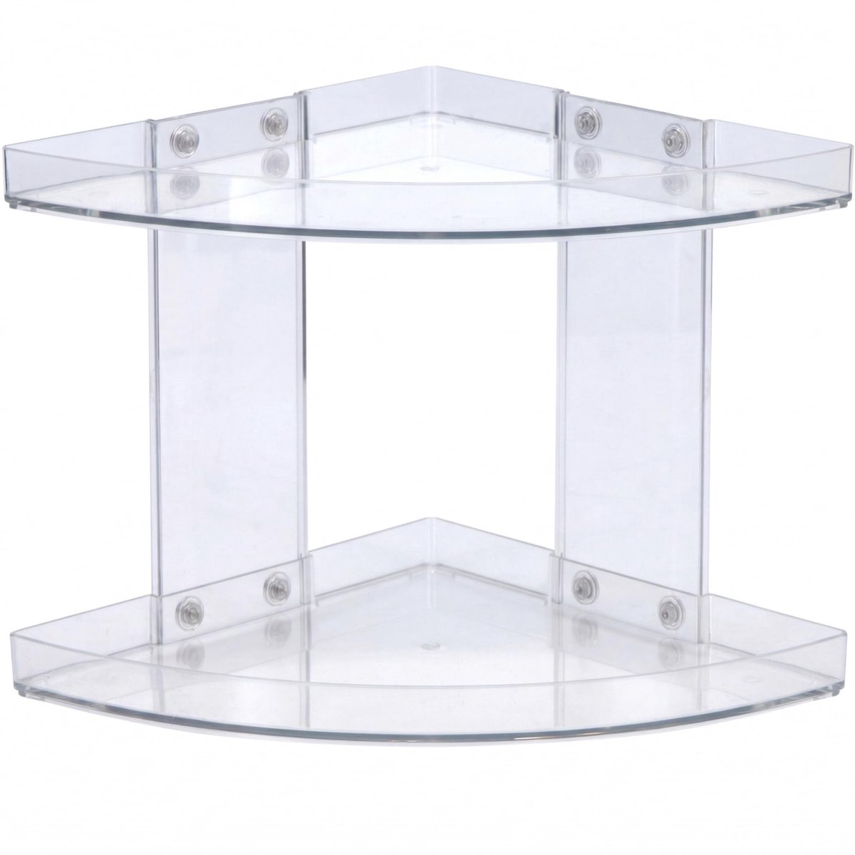 Dailygoods- Make-up Organizer - Transparant PET - Hoekrek - 2 Niveaus - Ruimtebesparend - 205 x 205 x 200 mm - Overzichtelijke Indeling - Cosmetica Organizer